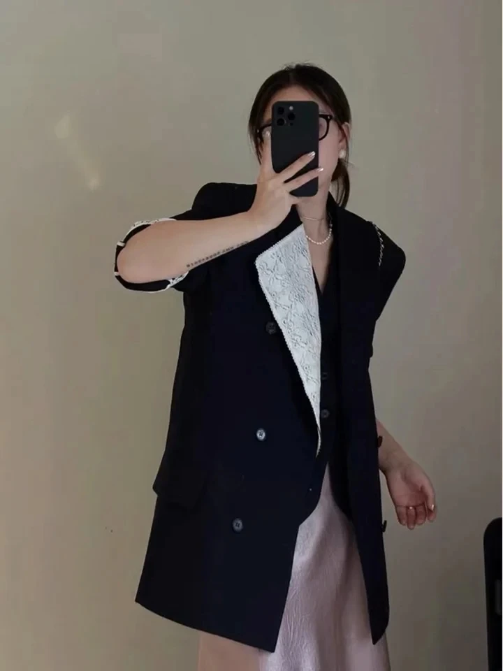 2024SS Spring Autumn Casual New Women Lace Patchwork Loose Blazer Female Chic Coat
2024SS Spring Autumn Casual New Women Lace Patchwork Loose Blazer Female Chic Coat