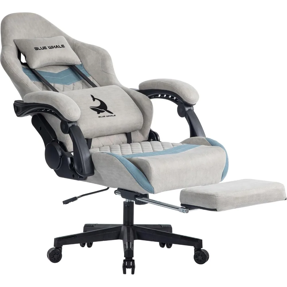 Blue Whale Gaming Chair for Adult 350lbs Computer Chair with Adjustable Lumbar Support Headrest and Footrest Large Size Reclinin
Blue Whale Gaming Chair for Adult 350lbs Computer Chair with Adjustable Lumbar Support Headrest and Footrest Large Size Reclinin