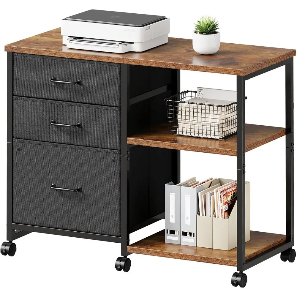 3 Drawer File Cabinet with Wheels Rolling Printer Stand with Open Storage Shelf Fabric Lateral Filing Cabinet for Home Office,Ru
3 Drawer File Cabinet with Wheels Rolling Printer Stand with Open Storage Shelf Fabric Lateral Filing Cabinet for Home Office,Ru