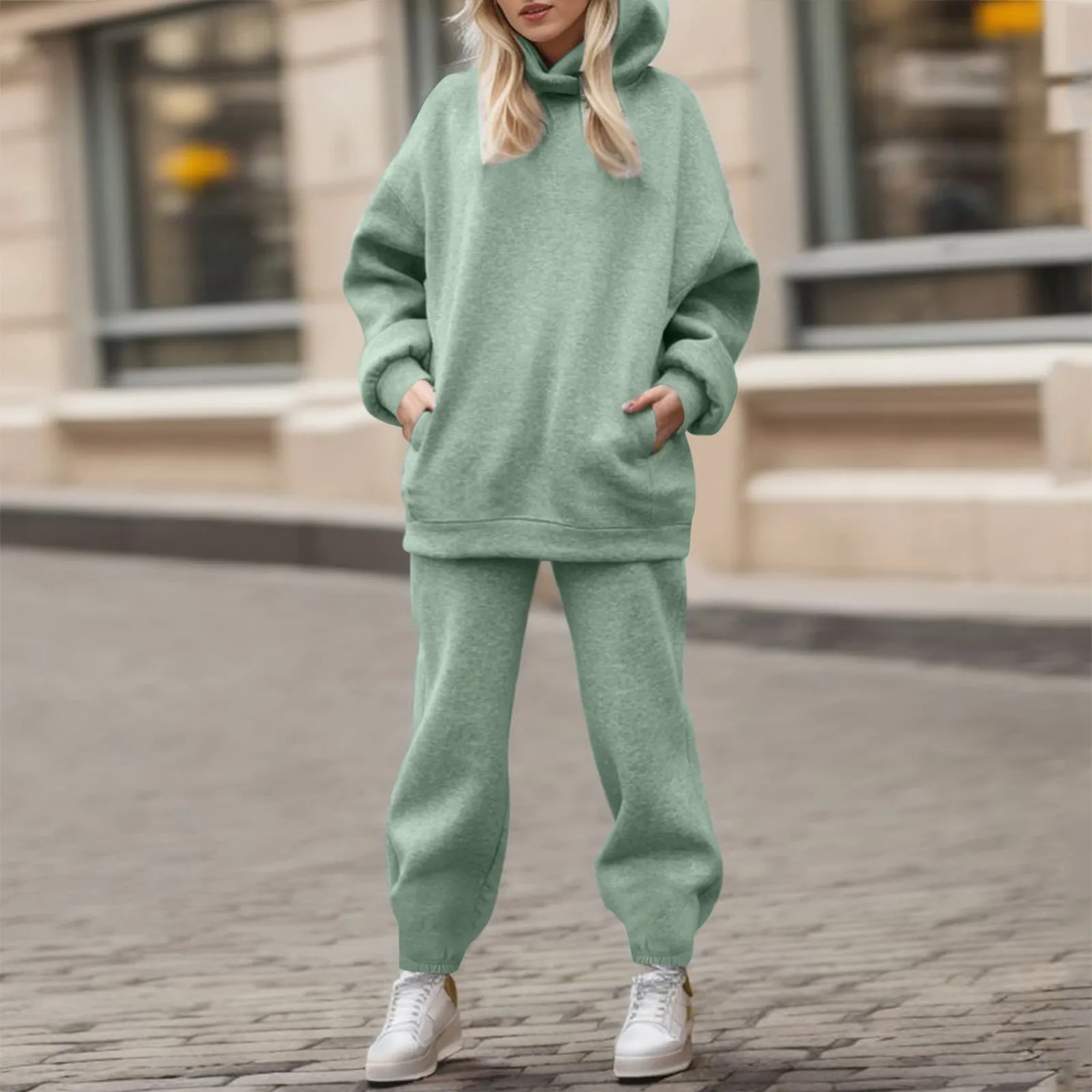 Two Pieces Hoodie Sweatshirts Sets Women's Tracksuit Suit Winter Fashion Oversized Solid Casual Hoody Pullovers Long Pant Sets
Two Pieces Hoodie Sweatshirts Sets Women's Tracksuit Suit Winter Fashion Oversized Solid Casual Hoody Pullovers Long Pant Sets