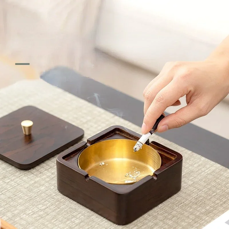 Customizable Square Wooden Ashtraies Elegant, Solid Wood Ashtray with Lid Smoke-Free Cigarette Ash Tray for Indoor and Outdoor
Customizable Square Wooden Ashtraies Elegant, Solid Wood Ashtray with Lid Smoke-Free Cigarette Ash Tray for Indoor and Outdoor