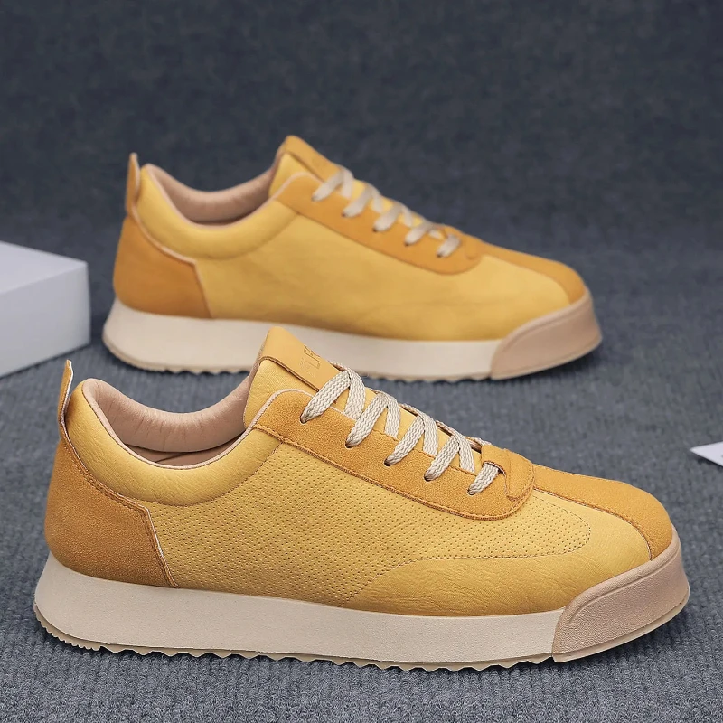 Sneakers Casual Men Designer Retro Board Shoes Fashion Leather Fabric Breathable Height Increased Platform Shoes Plus Size 45 46
Sneakers Casual Men Designer Retro Board Shoes Fashion Leather Fabric Breathable Height Increased Platform Shoes Plus Size 45 46