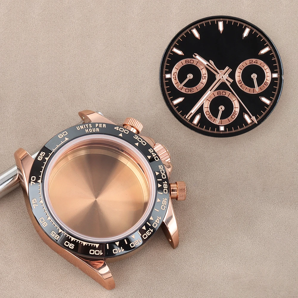 Rose Gold PVD 40mm VK63 Case 29mm Dial Hands Stainless Steel Sapphire For MOD DAYTONA VK63 Movement Chronograph VK63 Watch Parts
Rose Gold PVD 40mm VK63 Case 29mm Dial Hands Stainless Steel Sapphire For MOD DAYTONA VK63 Movement Chronograph VK63 Watch Parts