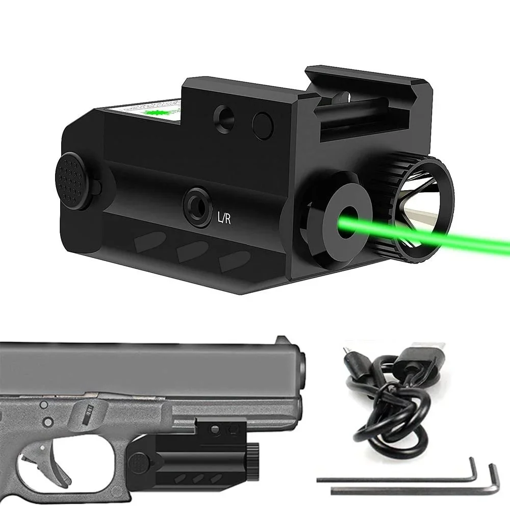 Tactical Rechargeable Pis Mini Flashlight with Red/Green Laser Sight for 20mm Rail Mount Hunting Airsoft Wargame Outdoor Sports
Tactical Rechargeable Pis Mini Flashlight with Red/Green Laser Sight for 20mm Rail Mount Hunting Airsoft Wargame Outdoor Sports