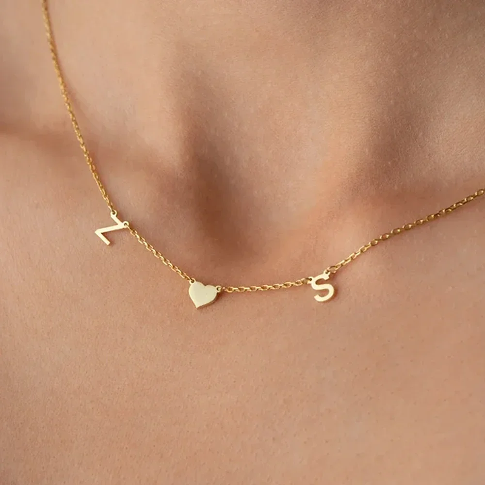 Heart Letter Pendant Necklace Stainless Steel 18k Gold Plated Jewelry Custom Namewolf for Women Personalized Christmas Gift
Heart Letter Pendant Necklace Stainless Steel 18k Gold Plated Jewelry Custom Namewolf for Women Personalized Christmas Gift