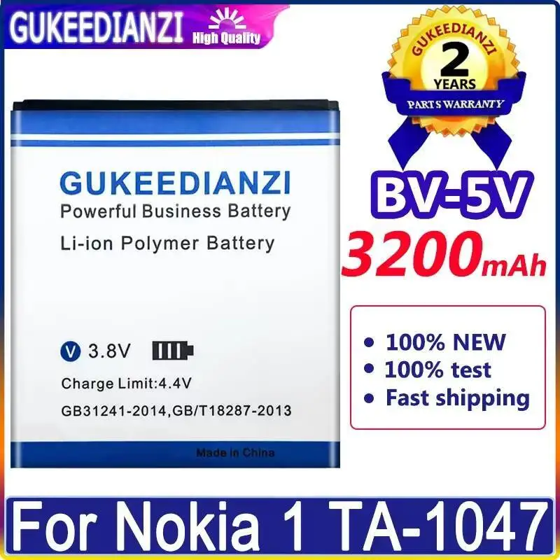 3200Mah For Nokia 1 TA-1047 Reliable Power Supply BV-5V Mobile Phone Battery
3200Mah For Nokia 1 TA-1047 Reliable Power Supply BV-5V Mobile Phone Battery