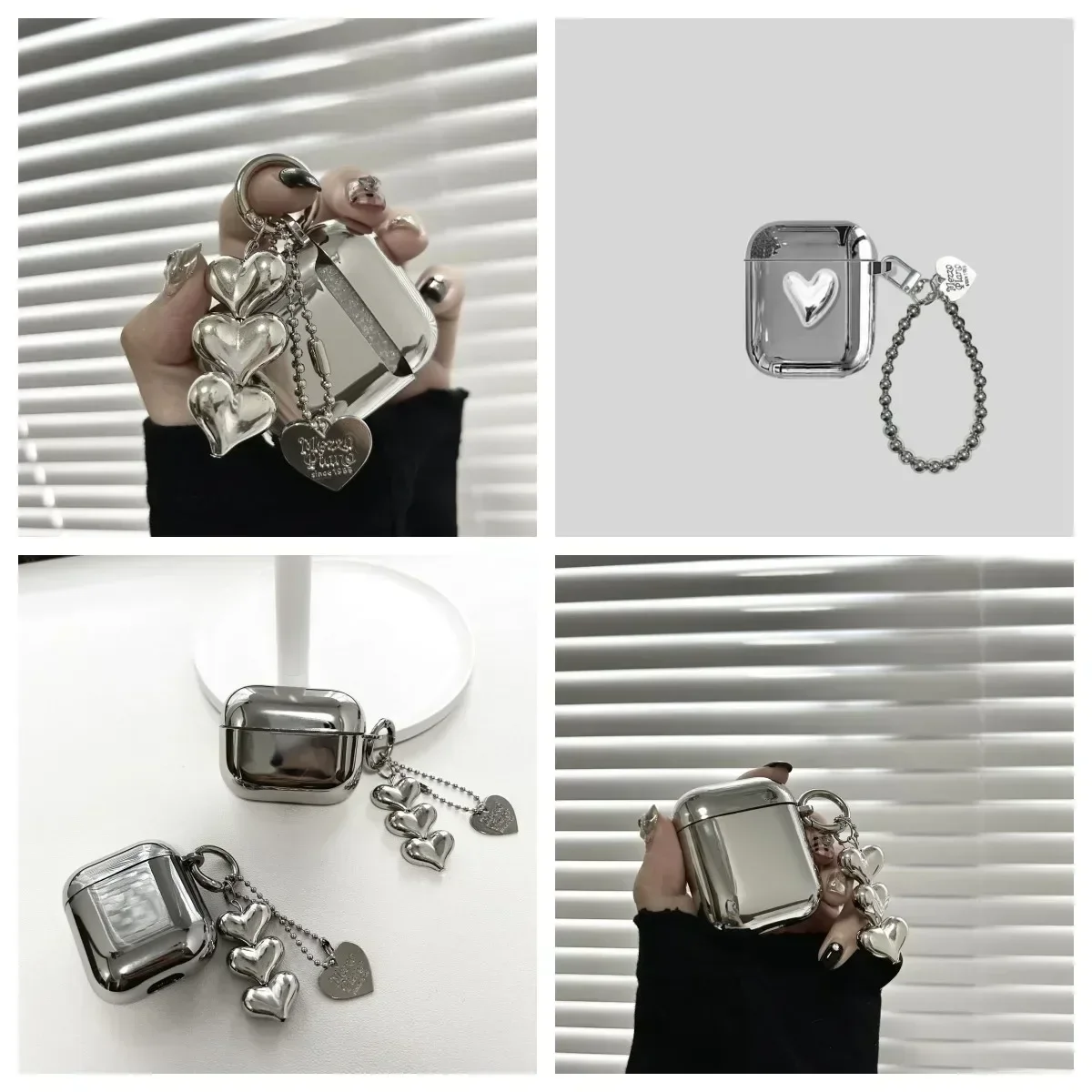 Luxury Electroplated Silver Earphone Box For Apple Airpods Pro2 Case for AirPods 4 1 or 2 3 Cover Simple Abstract Heart Keyring
Luxury Electroplated Silver Earphone Box For Apple Airpods Pro2 Case for AirPods 4 1 or 2 3 Cover Simple Abstract Heart Keyring