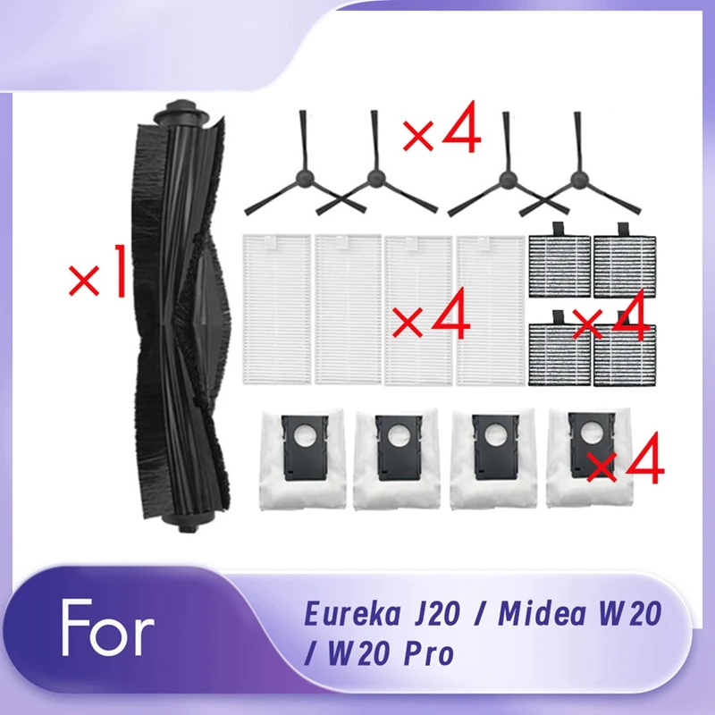 For Eureka J20 / Midea W20 / W20 Pro Robot Vacuum Main Side Brush Filter Ultra Durable Accessories Essential Vacuum Accessories
For Eureka J20 / Midea W20 / W20 Pro Robot Vacuum Main Side Brush Filter Ultra Durable Accessories Essential Vacuum Accessories