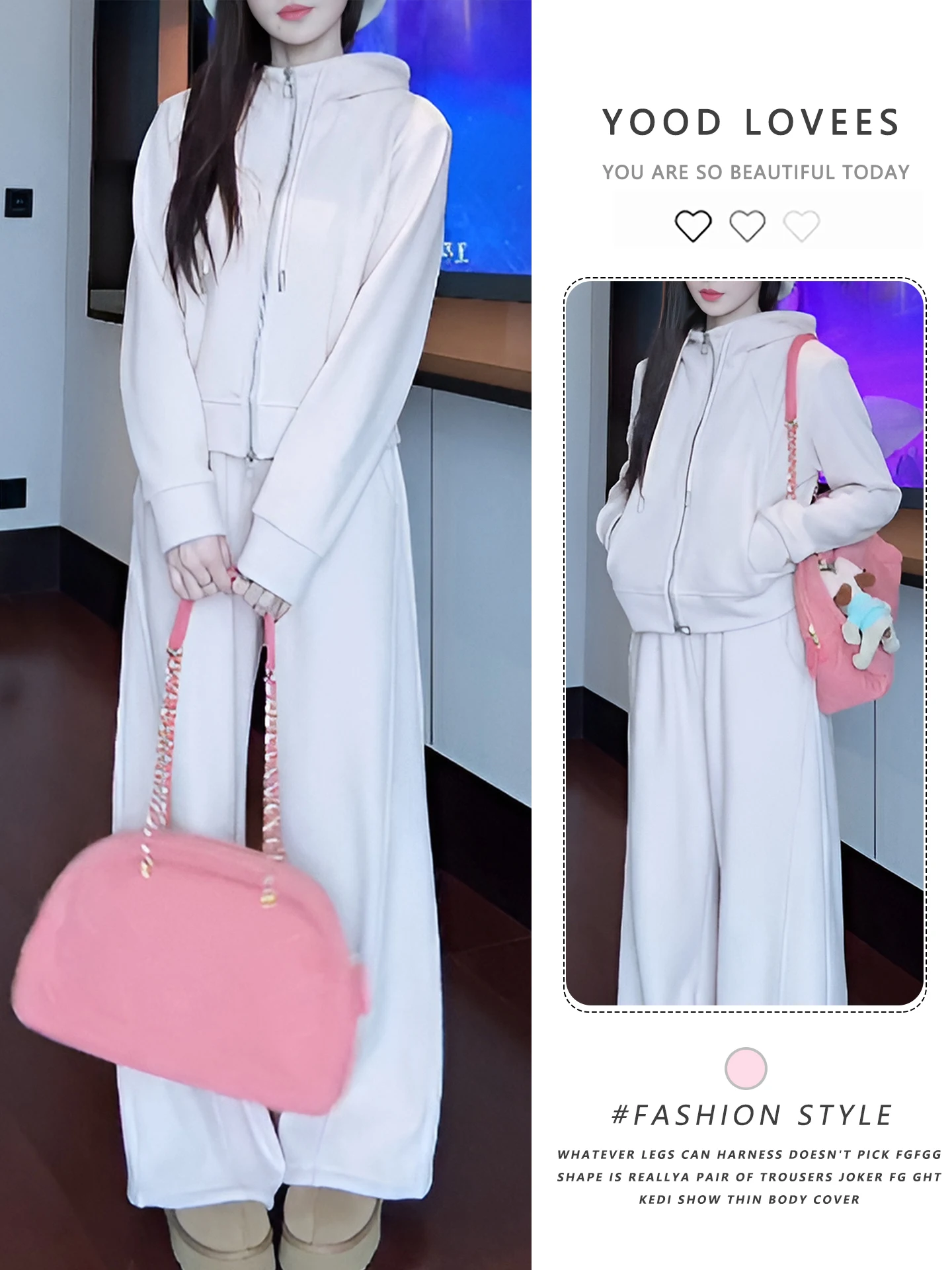 2026 New Pink Casual Sportswear Hoodie Set Women Autumn Winter Korean Style Complete Outfit Two Pieces Set Fashionable Ensemble
2026 New Pink Casual Sportswear Hoodie Set Women Autumn Winter Korean Style Complete Outfit Two Pieces Set Fashionable Ensemble