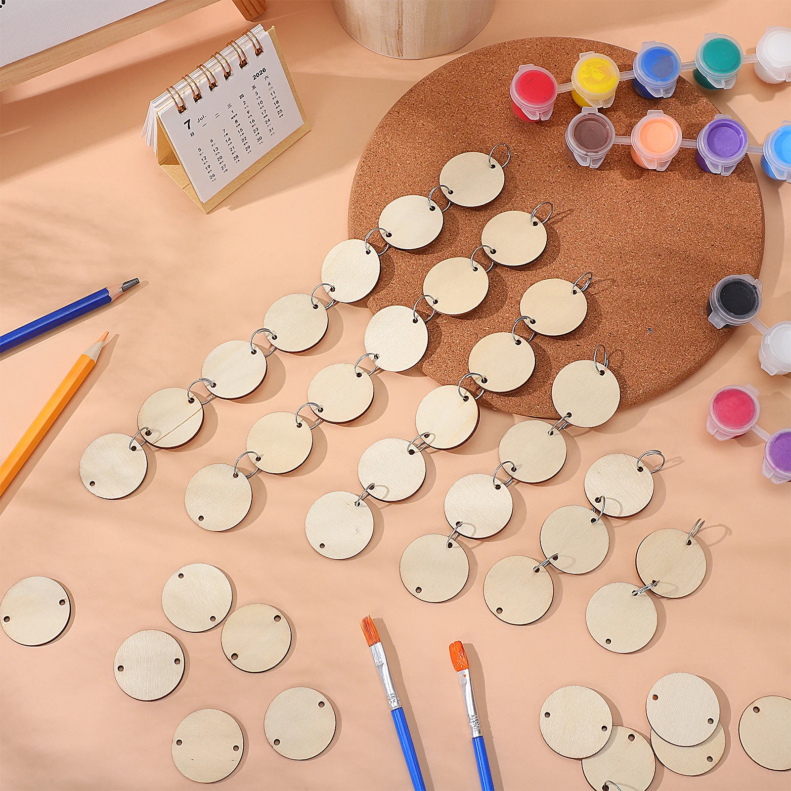 50pcs Round Wood Pieces DIY Craft Chips Natural Wooden Slices for Christmas Decor Home Supplies Pendant Making Reminder Tags
50pcs Round Wood Pieces DIY Craft Chips Natural Wooden Slices for Christmas Decor Home Supplies Pendant Making Reminder Tags