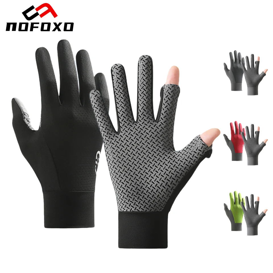 NOFOXO Summer Ice Silk Two Finger Cut Gloves Sun Protection Lightweight Touchscreen Outdoor Cycling Fitness Driving Gloves
NOFOXO Summer Ice Silk Two Finger Cut Gloves Sun Protection Lightweight Touchscreen Outdoor Cycling Fitness Driving Gloves