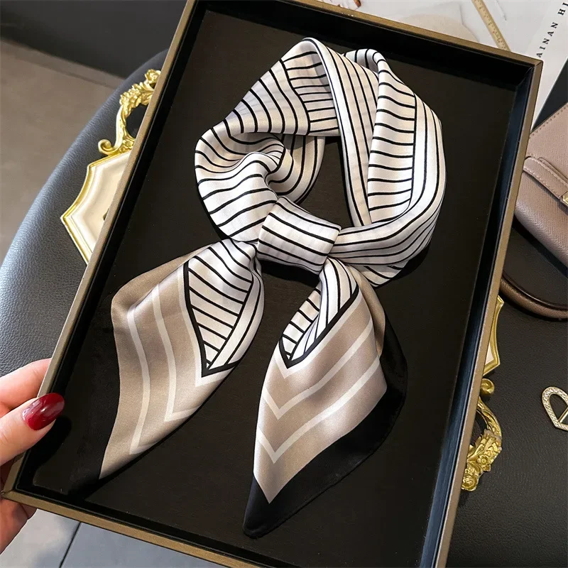 Stripe Print Square Hijab Scarf Silk Small Women Neck Scarf Stylish Casual Headscarf Hairband
Stripe Print Square Hijab Scarf Silk Small Women Neck Scarf Stylish Casual Headscarf Hairband