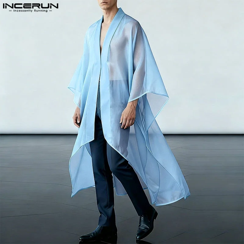 INCERUN Men Irregular Shirt Mesh Patchwork Open Stitch Long Sleeve Male Cardigan Streetwear Fashion Casual Long Style Shirts Men
INCERUN Men Irregular Shirt Mesh Patchwork Open Stitch Long Sleeve Male Cardigan Streetwear Fashion Casual Long Style Shirts Men