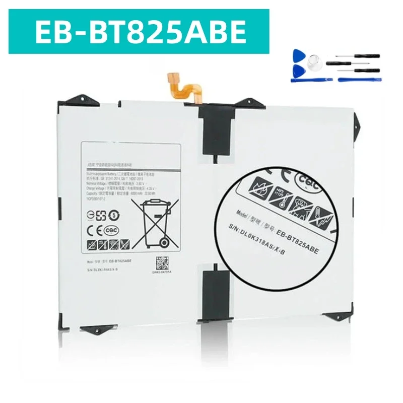 Высококачественная сменная батарея для планшета Samsung Galaxy Tab S3 9,7 SM-T820 SM-T825 SM t820 t825 EB-BT825ABE 6000 мАч, инструменты
Высококачественная сменная батарея для планшета Samsung Galaxy Tab S3 9,7 SM-T820 SM-T825 SM t820 t825 EB-BT825ABE 6000 мАч, инструменты