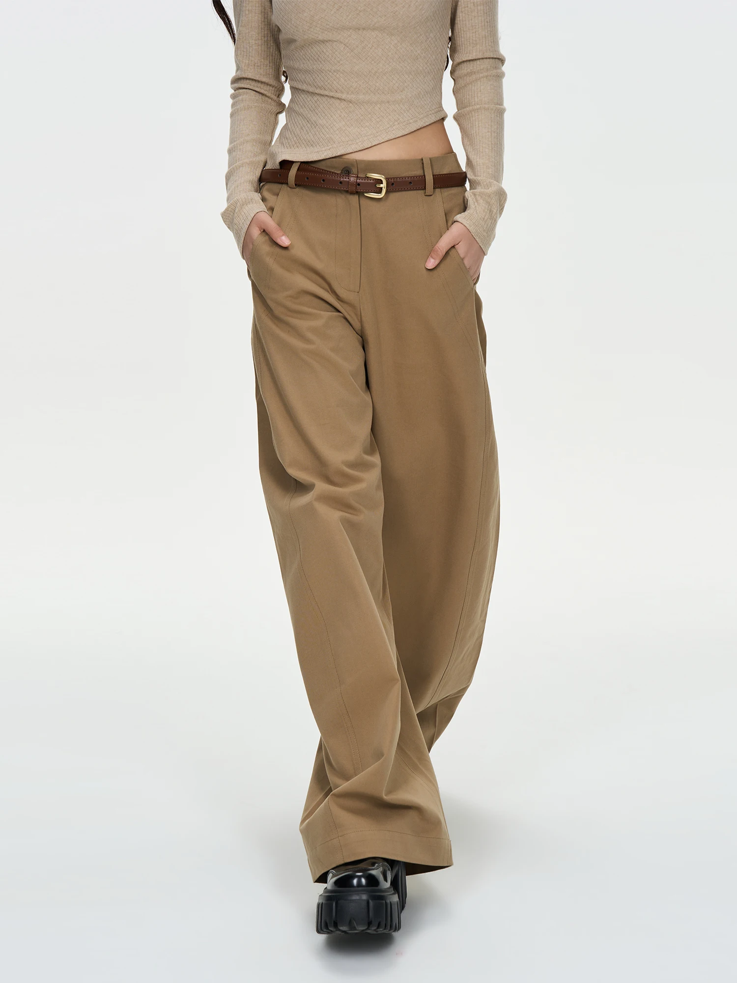 Khaki Color IUNAE LUMEN 2025 Autumn Winter New Sle Women's Loose Slimming Knife-ape Pants High Waist Cotton Blend Casual ...
Khaki Color IUNAE LUMEN 2025 Autumn Winter New Sle Women's Loose Slimming Knife-ape Pants High Waist Cotton Blend Casual ...