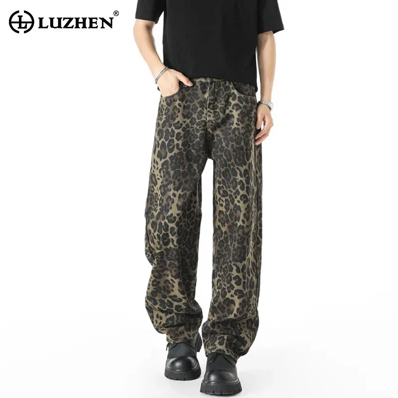 LUZHEN Original High Quality Leopard Print Straight Tube Casual Jeans Men's Fashion 2025 New Korean Wide Leg Denim Pants JY3147
LUZHEN Original High Quality Leopard Print Straight Tube Casual Jeans Men's Fashion 2025 New Korean Wide Leg Denim Pants JY3147