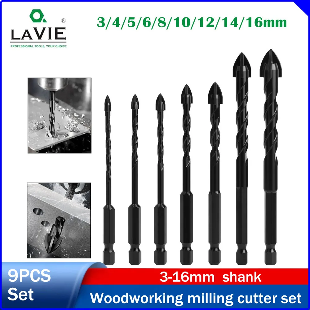 LAVIE 4 Flute Hex Shank Triangle Drill Bit, Wall Ceramic Brick Iron Sheet Tile Drilling Bit
LAVIE 4 Flute Hex Shank Triangle Drill Bit, Wall Ceramic Brick Iron Sheet Tile Drilling Bit