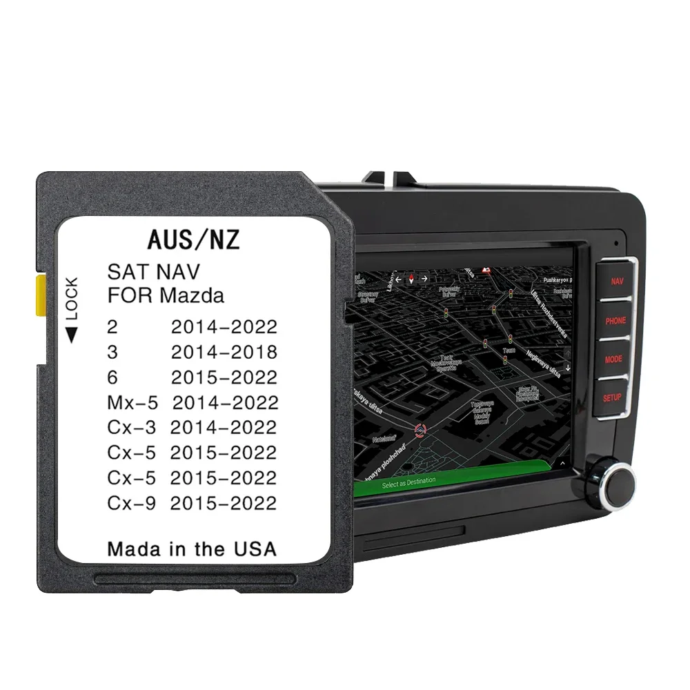 Update 2024 Australia New Zealand maps for Mazda 2 3 6 CX3 CX5 CX8 CX9 MX5 Vehicle Multimedia SD Card Connect System Navigation
Update 2024 Australia New Zealand maps for Mazda 2 3 6 CX3 CX5 CX8 CX9 MX5 Vehicle Multimedia SD Card Connect System Navigation