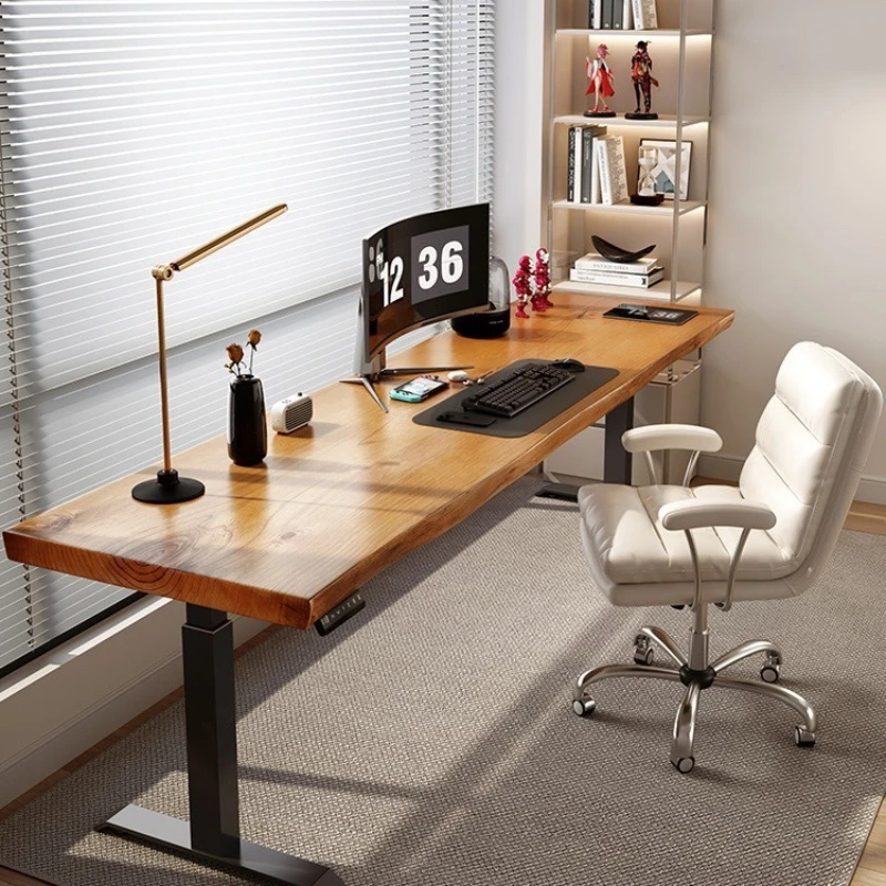 Solid wood electric lifting table learning office computer desk log large board table standing type
Solid wood electric lifting table learning office computer desk log large board table standing type