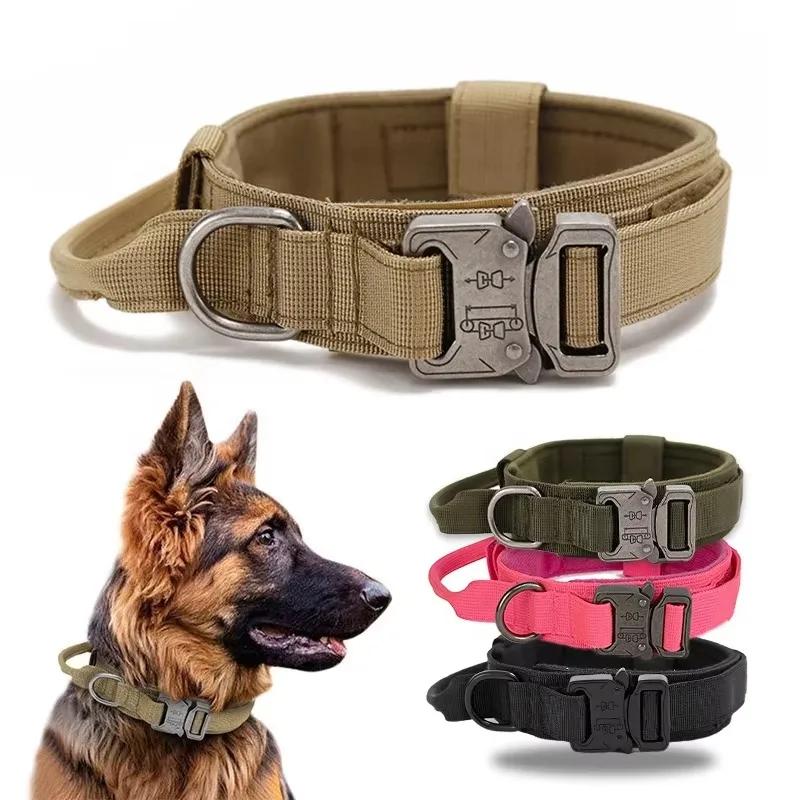 High Quality Heavy Duty Metal Buckle Pet Dog Training Collar Large Dogs Collar and Leash Set Tactical Dog Collar
High Quality Heavy Duty Metal Buckle Pet Dog Training Collar Large Dogs Collar and Leash Set Tactical Dog Collar