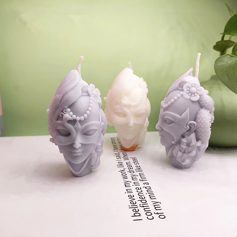 Ancient Chinese Beauty Head with Mask Decoration Candle Silicone Mold Casting Mould for Candles Women Figure Table Decor Gifts
Ancient Chinese Beauty Head with Mask Decoration Candle Silicone Mold Casting Mould for Candles Women Figure Table Decor Gifts