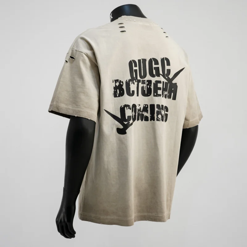 Letter printed short sleeved T-shirt for men's summer 2025 new fashion retro trendy brand nostalgic street hole top
Letter printed short sleeved T-shirt for men's summer 2025 new fashion retro trendy brand nostalgic street hole top
