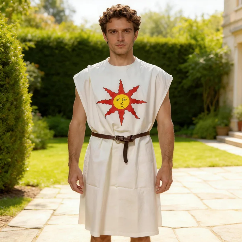 Role Play Sunshine Knight Costume Medieval Short Sleeve with Belt Party Costume Carnival Costume
Role Play Sunshine Knight Costume Medieval Short Sleeve with Belt Party Costume Carnival Costume