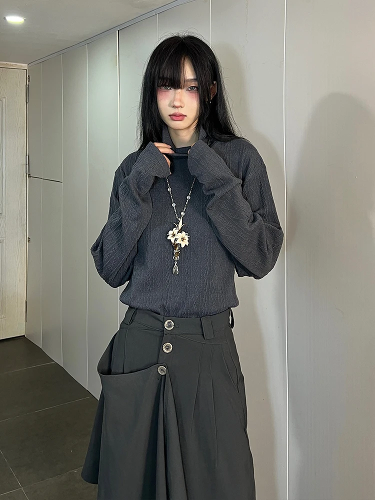 Bla Вязаная длинная свековая основа irt, женская осенне-зимняя новая облегающая верхняя одежда с высоким воротником, микроэластичная внутренняя футболка в тон...
Bla Вязаная длинная свековая основа irt, женская осенне-зимняя новая облегающая верхняя одежда с высоким воротником, микроэластичная внутренняя футболка в тон...