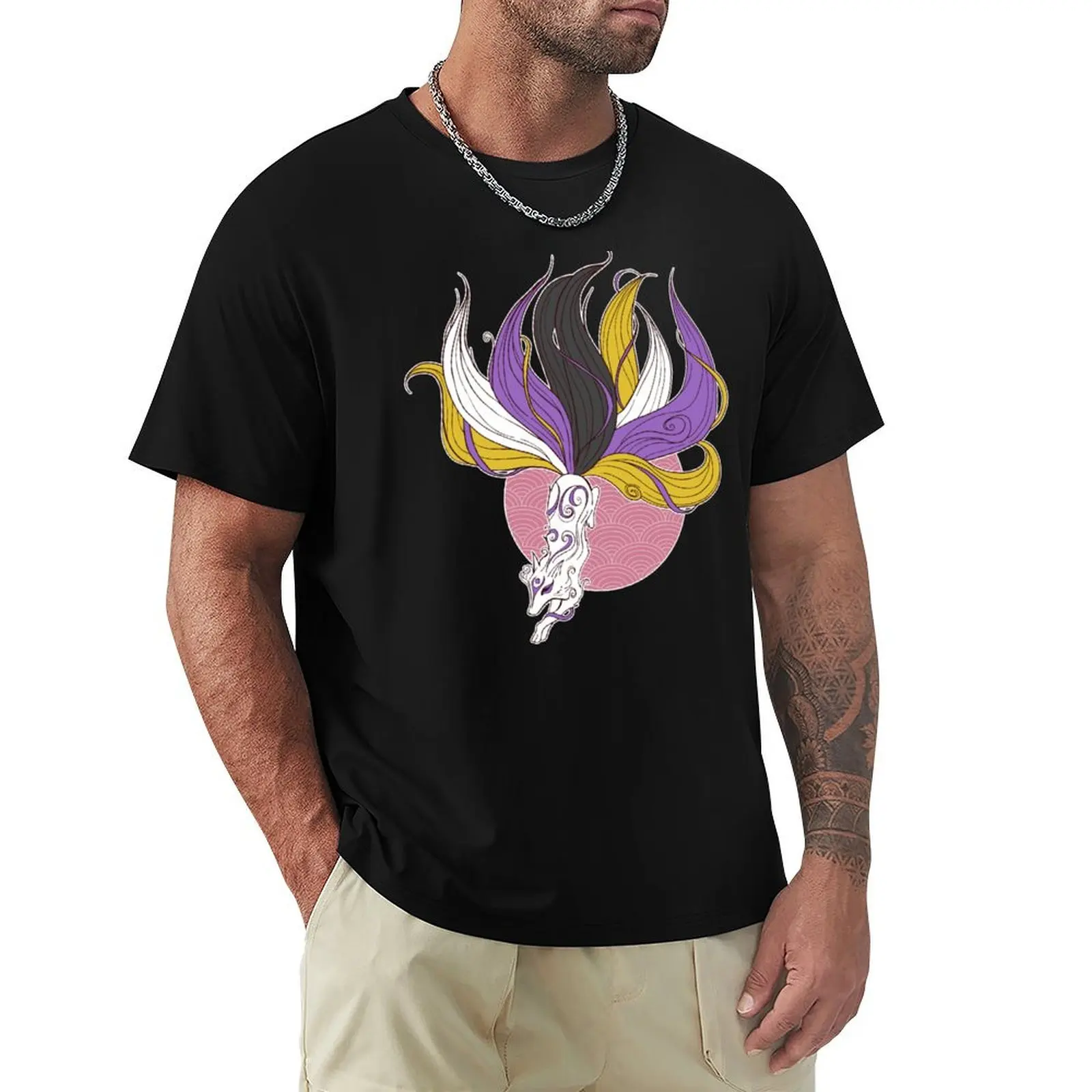 Nonbinary Pride Kitsune T-Shirt Casual All Match Short Sleeve T-Shirt
Nonbinary Pride Kitsune T-Shirt Casual All Match Short Sleeve T-Shirt