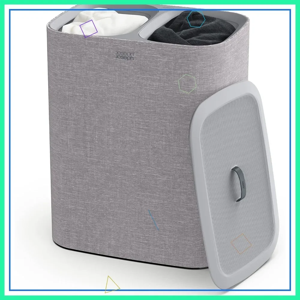 Корзина для белья на 90 л с крышкой, 2 съемных мешка для стирки для легкой сортировки ткани — серая
Корзина для белья на 90 л с крышкой, 2 съемных мешка для стирки для легкой сортировки ткани — серая