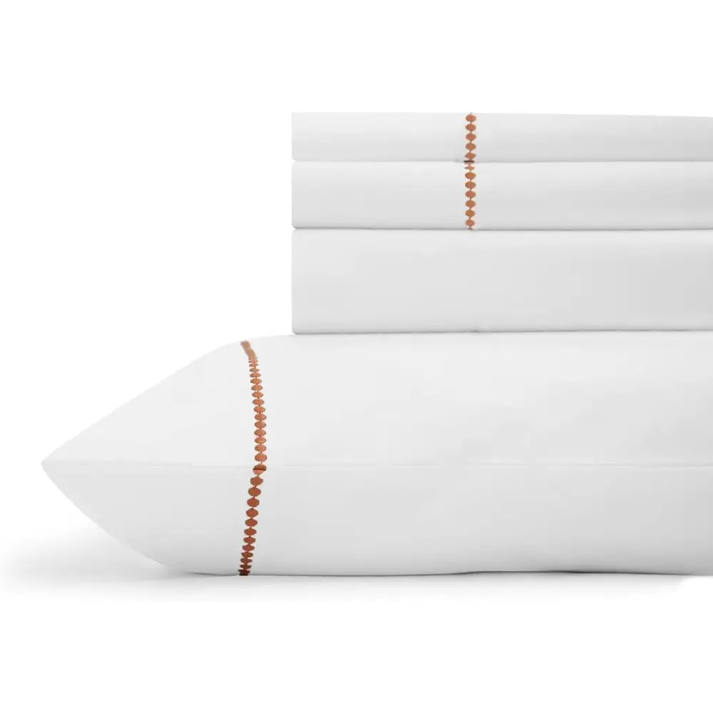 King Size 100% Cotton Percale Sheet Set with Marrow Stitch Hem, Peach, 4-Piece Deep Pocket Bedding, All-Season Breathable, Crisp
King Size 100% Cotton Percale Sheet Set with Marrow Stitch Hem, Peach, 4-Piece Deep Pocket Bedding, All-Season Breathable, Crisp