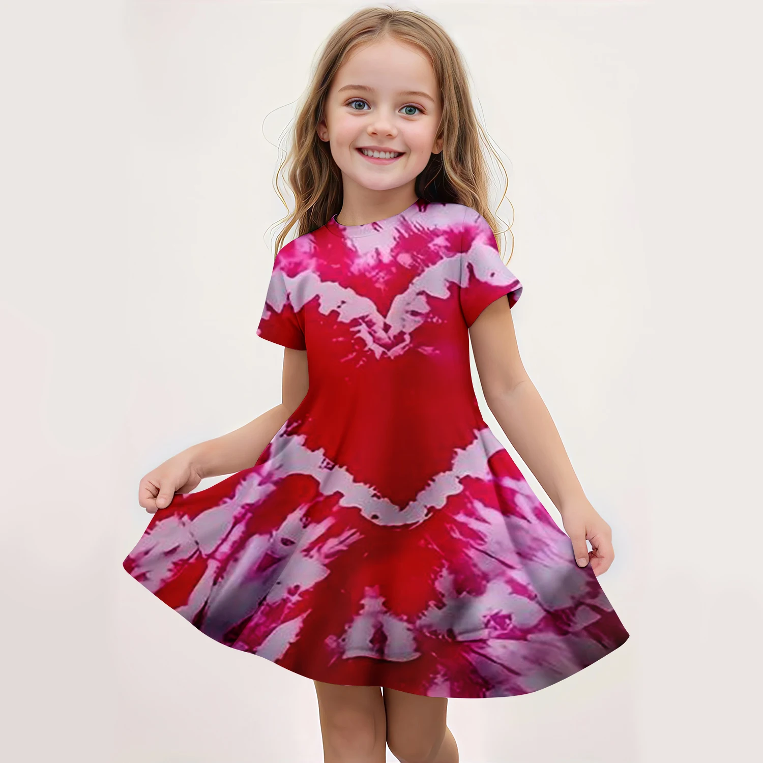 New 3D Pattern Short Sleeved Dress For Girls Casual and Comfortable Dress Holiday Gift Girls' Daily School Clothing
New 3D Pattern Short Sleeved Dress For Girls Casual and Comfortable Dress Holiday Gift Girls' Daily School Clothing