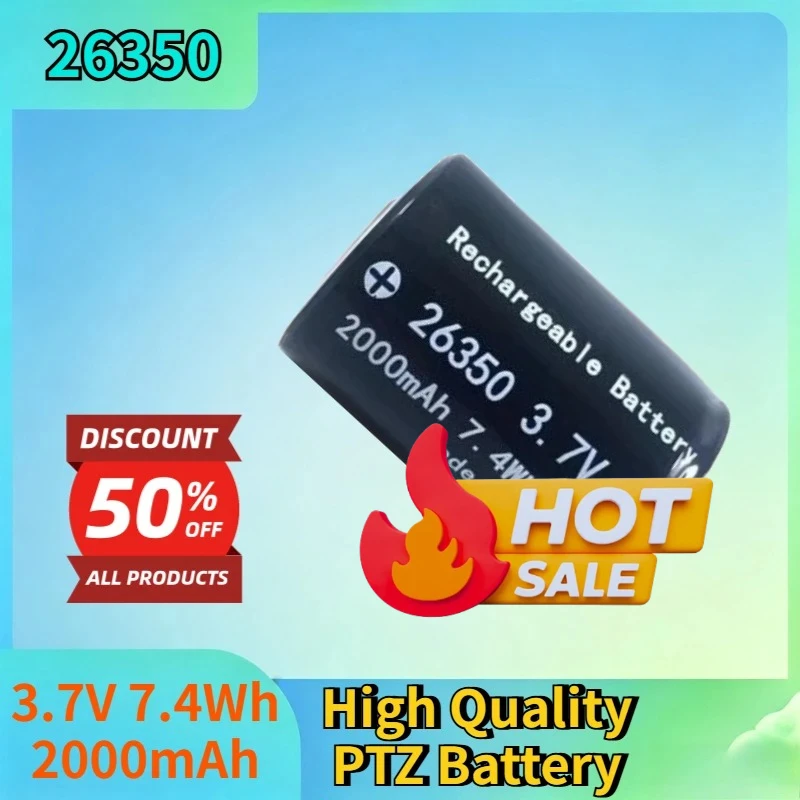 3.7V 7.4Wh 2000mAh 26350 Li-ion Rechargeable Battery for Moza Air DSLR Handheld Stabilizer High Quality PTZ Replacement Battery
3.7V 7.4Wh 2000mAh 26350 Li-ion Rechargeable Battery for Moza Air DSLR Handheld Stabilizer High Quality PTZ Replacement Battery