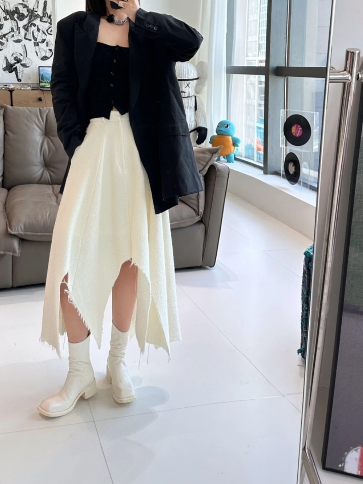 Юбка миди с высокой талией для повседневной носки, однотонная, универсальная, с необработанным краем, для осени и зимы
Юбка миди с высокой талией для повседневной носки, однотонная, универсальная, с необработанным краем, для осени и зимы