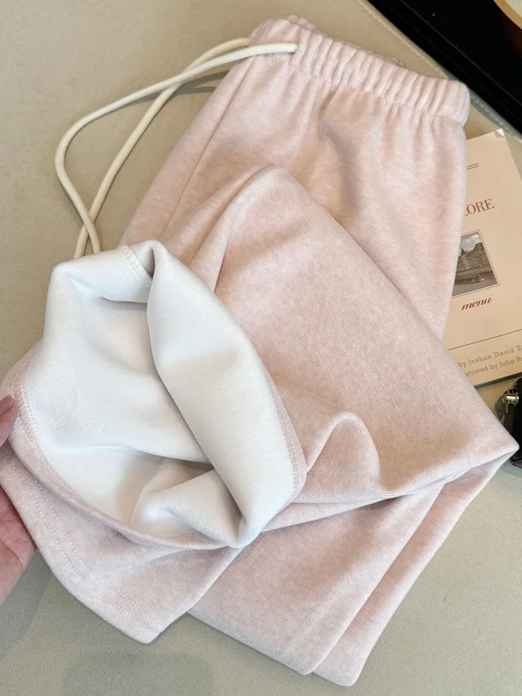 Pink Fce Lined Casual Pants Women Spring Autumn Lazy Loose Straight Leg Sports Soft Dra Wide Leg Pants Comfortable
Pink Fce Lined Casual Pants Women Spring Autumn Lazy Loose Straight Leg Sports Soft Dra Wide Leg Pants Comfortable