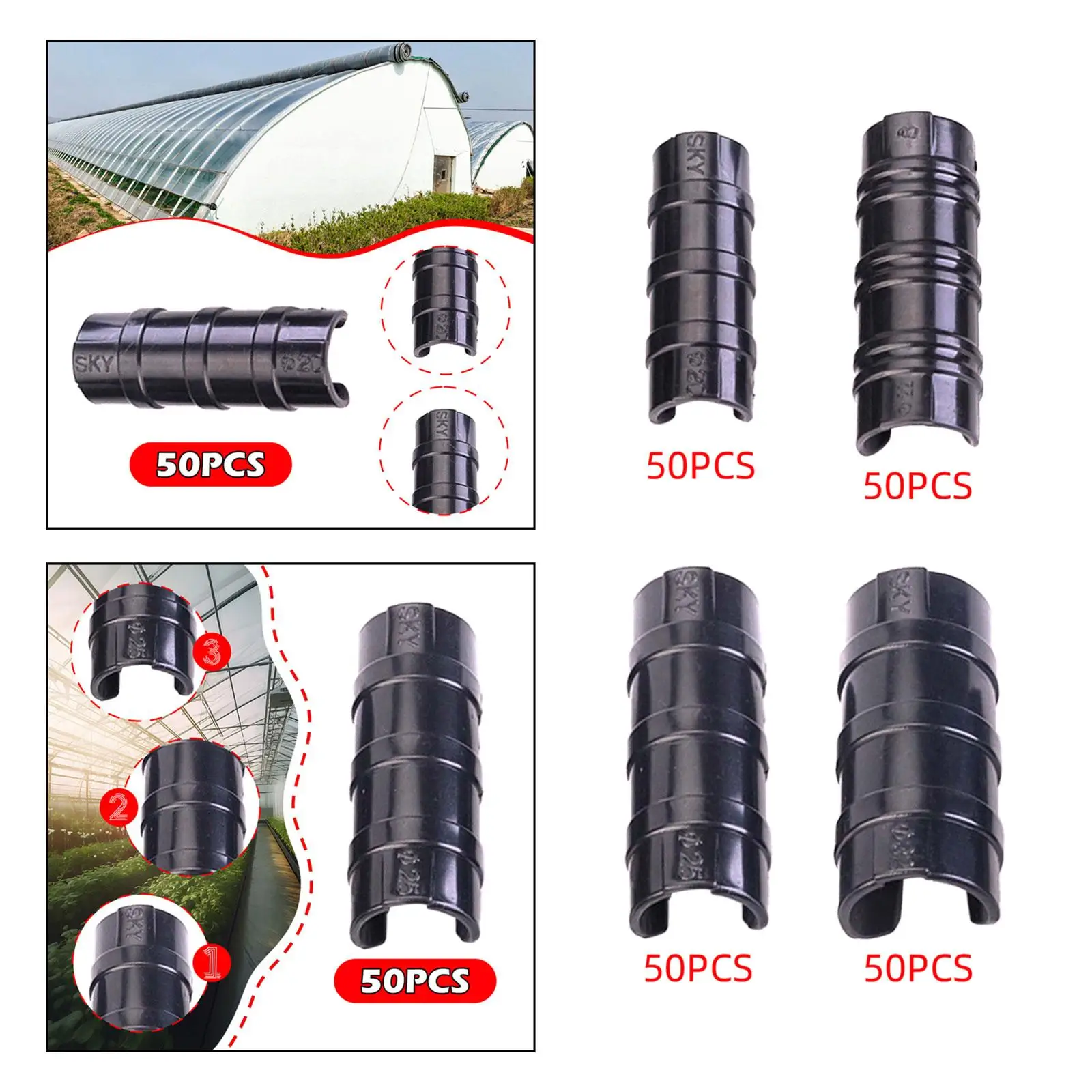 50Pcs Greenhouse Film Clamps Fixing Buckle Reusable Portable Lightweight Shading Net Fixed Clips for Garden Outdoor Backyard
50Pcs Greenhouse Film Clamps Fixing Buckle Reusable Portable Lightweight Shading Net Fixed Clips for Garden Outdoor Backyard