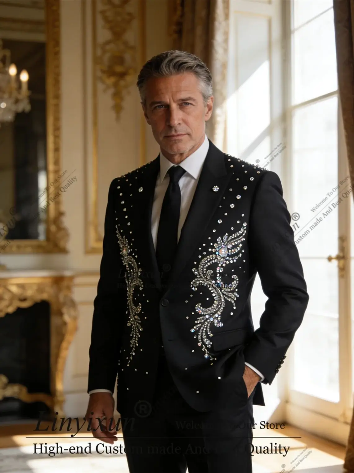 Роскошный мужской костюм с кристаллами и бисером, приталенный, для жениха, свадебный смокинг, комплект из 2 предметов, мужской пиджак для выпускного вечера, индивидуальный пошив, trajes para hombre
Роскошный мужской костюм с кристаллами и бисером, приталенный, для жениха, свадебный смокинг, комплект из 2 предметов, мужской пиджак для выпускного вечера, индивидуальный пошив, trajes para hombre