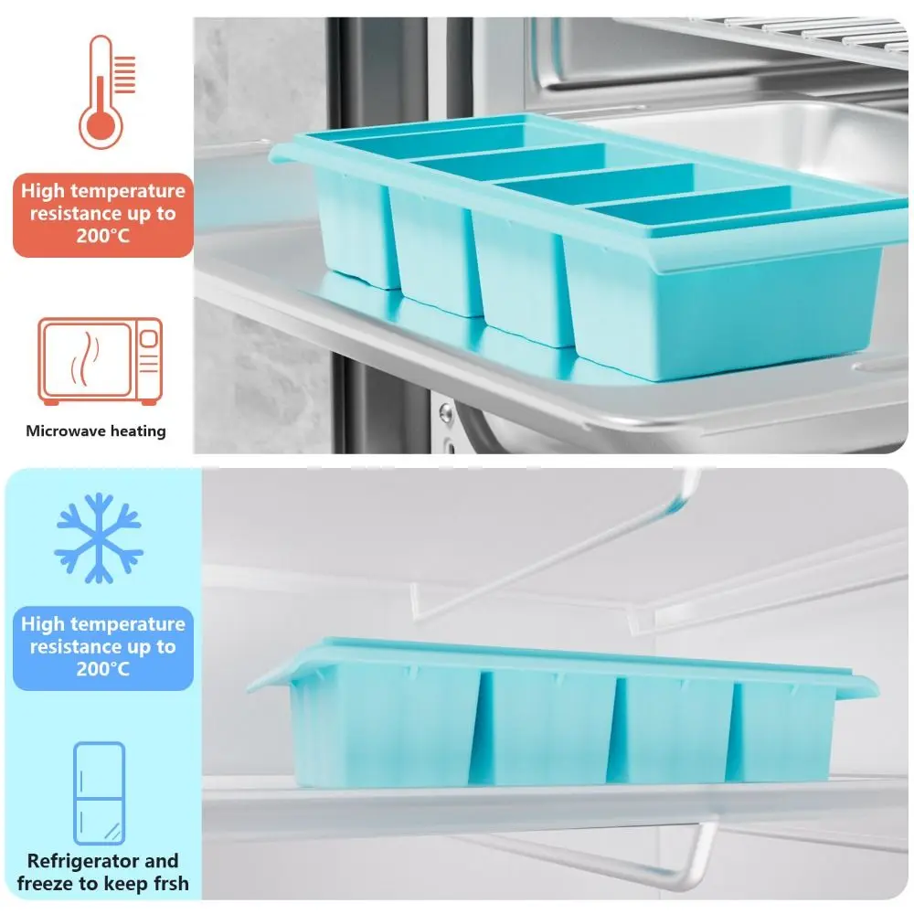 New 3/4 Grids Ice Cube Mold with Lid Extra Large Food Freezing Molds Reusable Silicone Freezer Trays
New 3/4 Grids Ice Cube Mold with Lid Extra Large Food Freezing Molds Reusable Silicone Freezer Trays