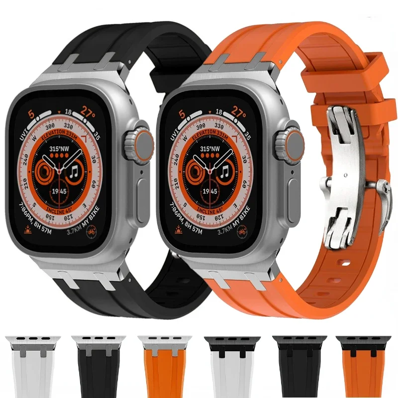 Liquid Silicone Strap For Apple Watch Ultra 2 49mm 9 8 7 45mm 41mm Metal Butterfly Buckle Wristband iWatch 6 5 4 3 SE2 44mm 40mm
Liquid Silicone Strap For Apple Watch Ultra 2 49mm 9 8 7 45mm 41mm Metal Butterfly Buckle Wristband iWatch 6 5 4 3 SE2 44mm 40mm