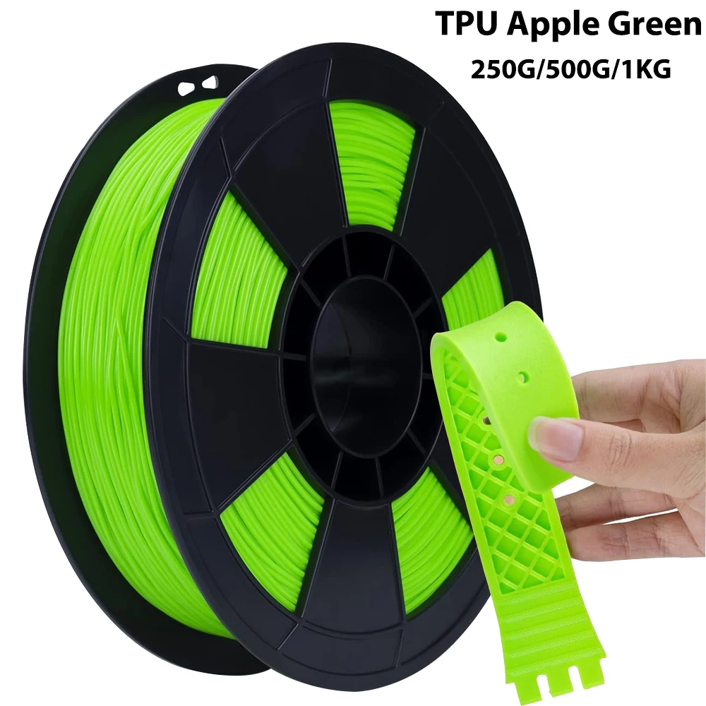 250g 500g 1kg 3D Printer Flexible TPU apple green Filament Elastic 1.75mm 3D Printing Material Independent vacuum packaging
250g 500g 1kg 3D Printer Flexible TPU apple green Filament Elastic 1.75mm 3D Printing Material Independent vacuum packaging
