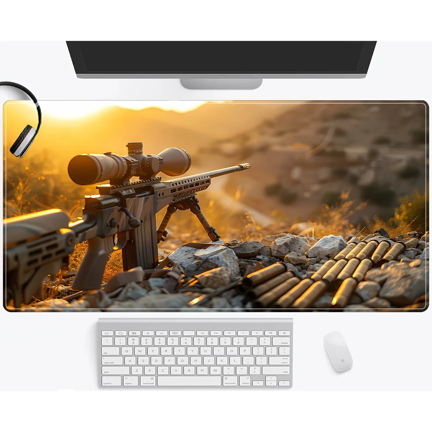 Sunset Sniper Rifle Design Mouse Pad Large Rubber Anti-slip PC Desk Accessories Mousepad for Office and Gamer Keyboard Decor Mat
Sunset Sniper Rifle Design Mouse Pad Large Rubber Anti-slip PC Desk Accessories Mousepad for Office and Gamer Keyboard Decor Mat