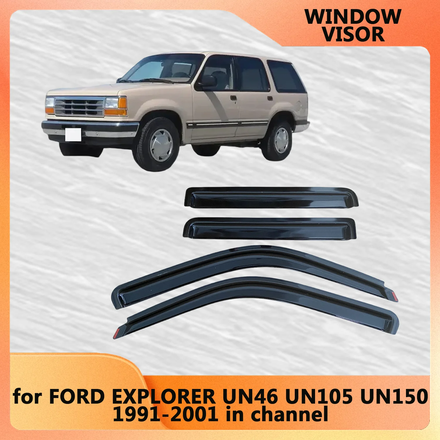 Оконный козырек для FORD EXPLORER UN46 UN105 UN150 1991-1994 1995-2001 гг., канальный стиль, защита от дождя, боковой дефлектор, внутреннее крепление
Оконный козырек для FORD EXPLORER UN46 UN105 UN150 1991-1994 1995-2001 гг., канальный стиль, защита от дождя, боковой дефлектор, внутреннее крепление