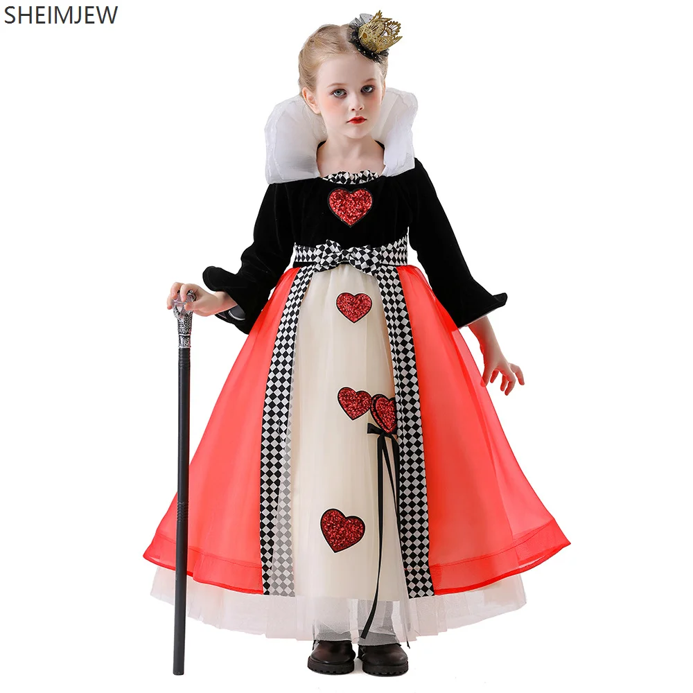 Halloween Girl Baby Cosplay Queen Of Hearts Princess Dress Children Alice In Wonderland Dress Masquerade Performance Costume
Halloween Girl Baby Cosplay Queen Of Hearts Princess Dress Children Alice In Wonderland Dress Masquerade Performance Costume