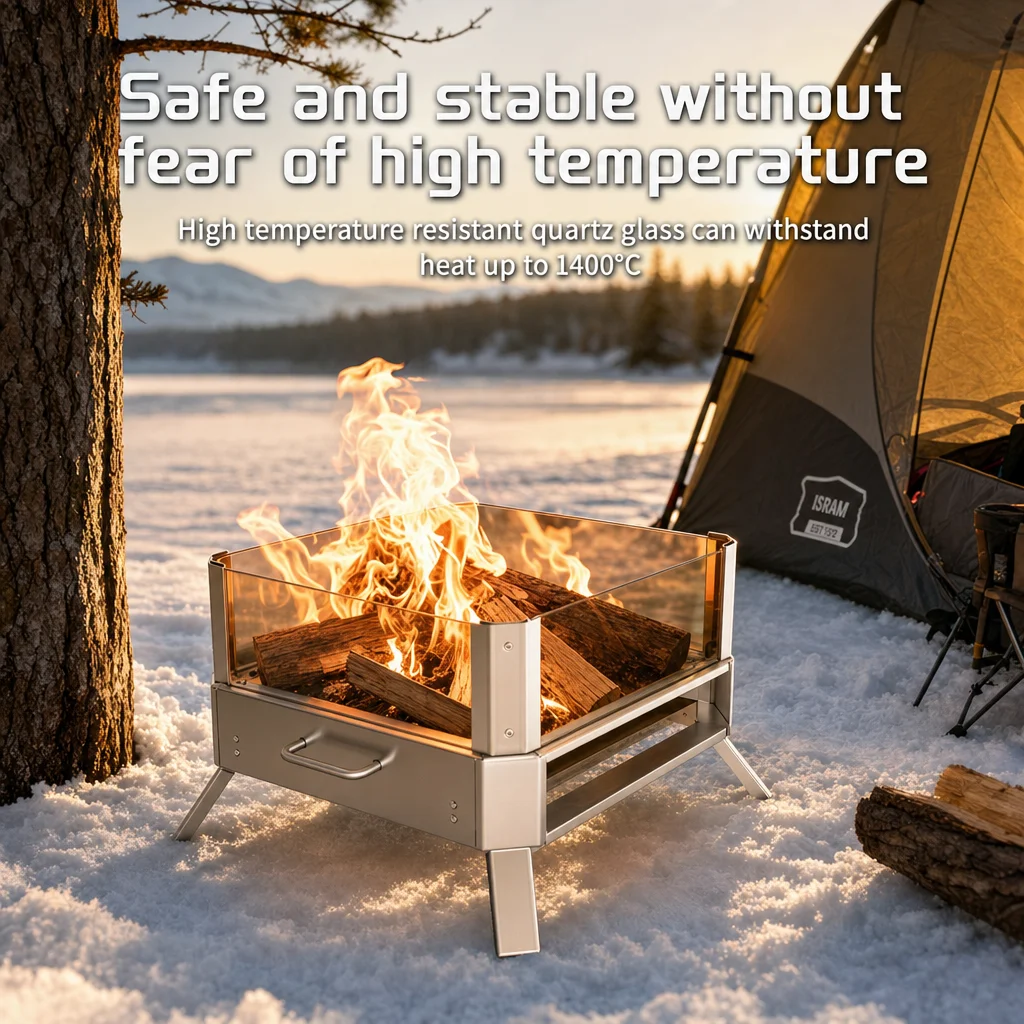Outdoor Firewood Burner Portable Stainless Steel Stove Foldable Square Fire Pit Wood Burning Heater Glass Furnace Camping Hiking
Outdoor Firewood Burner Portable Stainless Steel Stove Foldable Square Fire Pit Wood Burning Heater Glass Furnace Camping Hiking