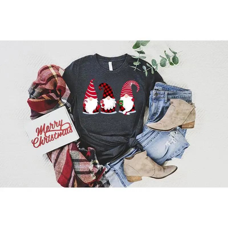 Забавная футболка с рождественскими гномами, милый модный семейный наряд
Забавная футболка с рождественскими гномами, милый модный семейный наряд