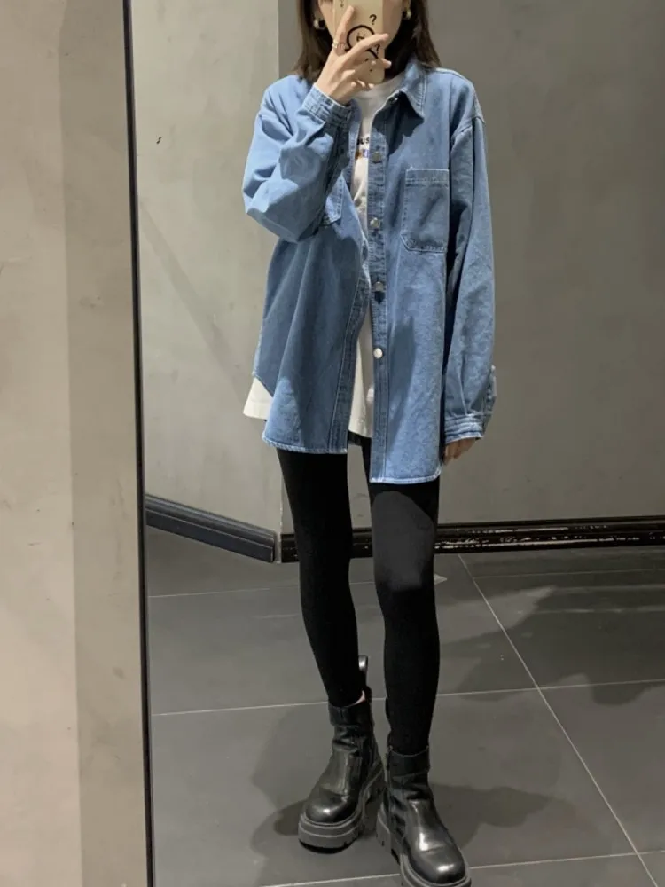 Women's Denim Shirt 2025 Spring Summer Appear Thin Versatile Age Reduction Ladies Tops Versatile Appear Thin Lady Cowboy Blouse
Women's Denim Shirt 2025 Spring Summer Appear Thin Versatile Age Reduction Ladies Tops Versatile Appear Thin Lady Cowboy Blouse