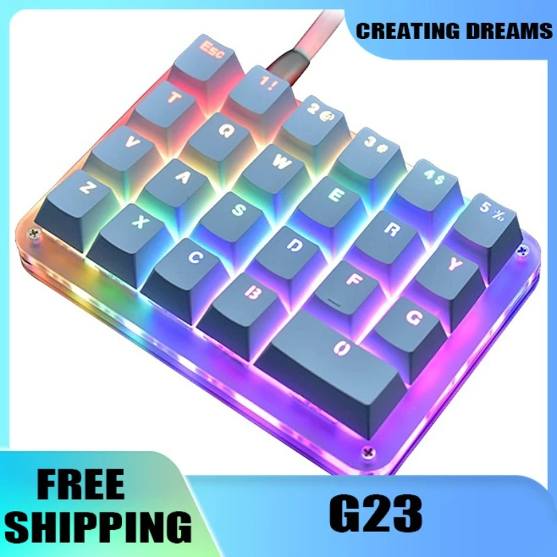 G23 Key Пользовательская клавиатура для программирования макросов Одноручная клавиатура Дизайнерская клавиатура для рисования Мини Портативная механическая клавиатура Подарочный набор
G23 Key Пользовательская клавиатура для программирования макросов Одноручная клавиатура Дизайнерская клавиатура для рисования Мини Портативная механическая клавиатура Подарочный набор