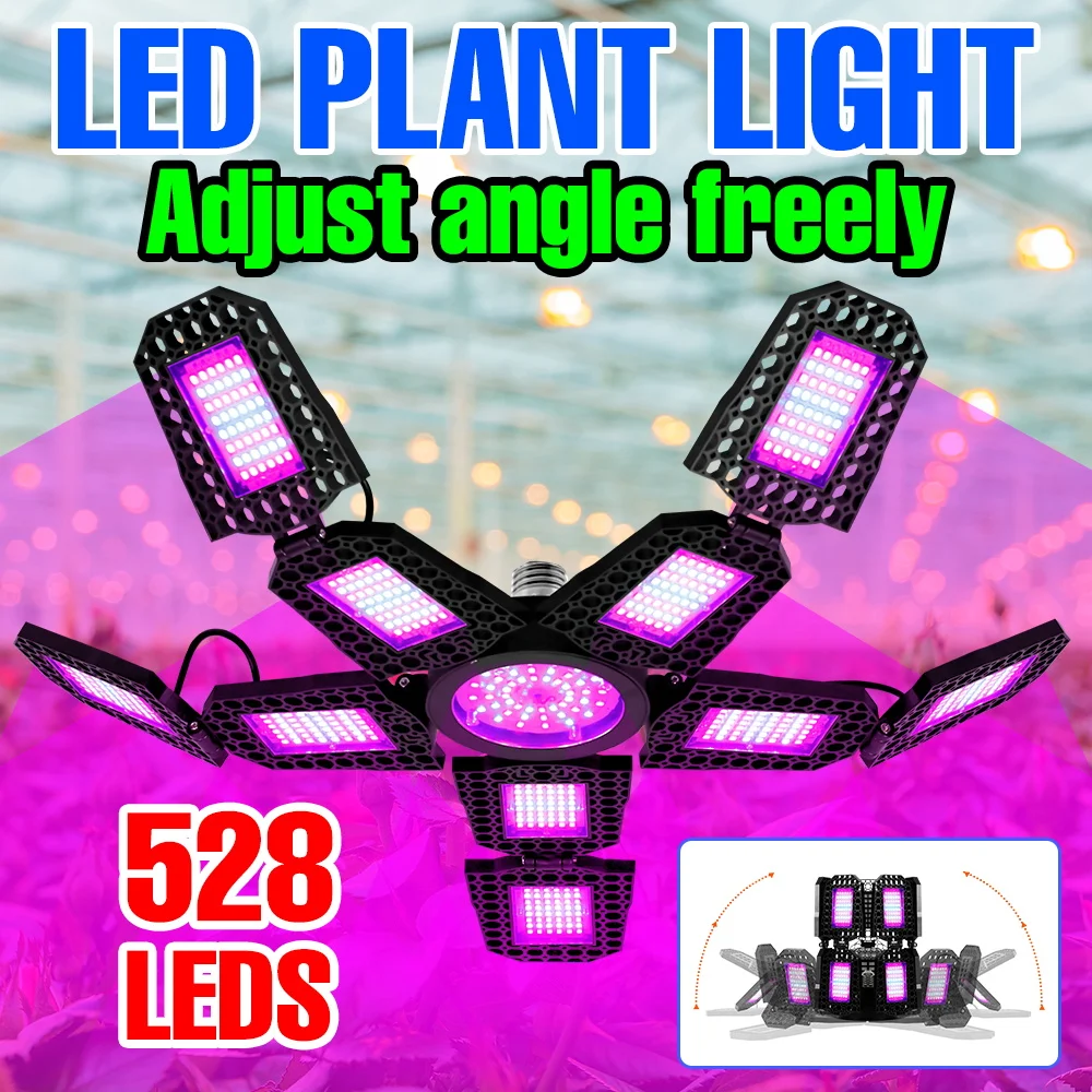 E27 LED Plant Grow Light Full Spectrum Flower Seeds Hydroponics Greenhouse Tent Vegetables Cultivation Lamp Foldable Deformation
E27 LED Plant Grow Light Full Spectrum Flower Seeds Hydroponics Greenhouse Tent Vegetables Cultivation Lamp Foldable Deformation
