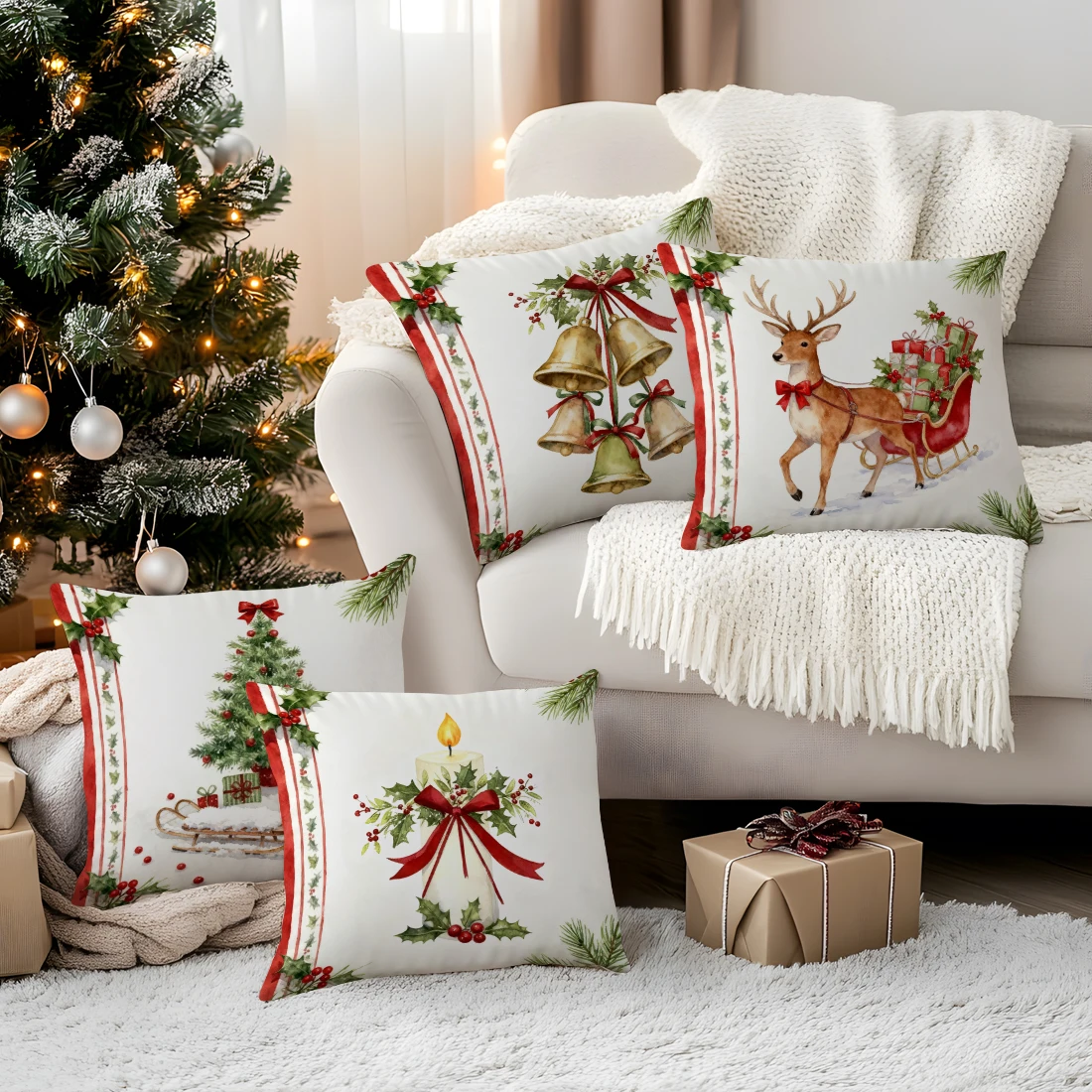 Holly Fruit Christmas Pillowcase Printed Polyester 40/45/50cm Throw Pillowcover Decorative Sofa Cushion Pillowslip Home Decor
Holly Fruit Christmas Pillowcase Printed Polyester 40/45/50cm Throw Pillowcover Decorative Sofa Cushion Pillowslip Home Decor