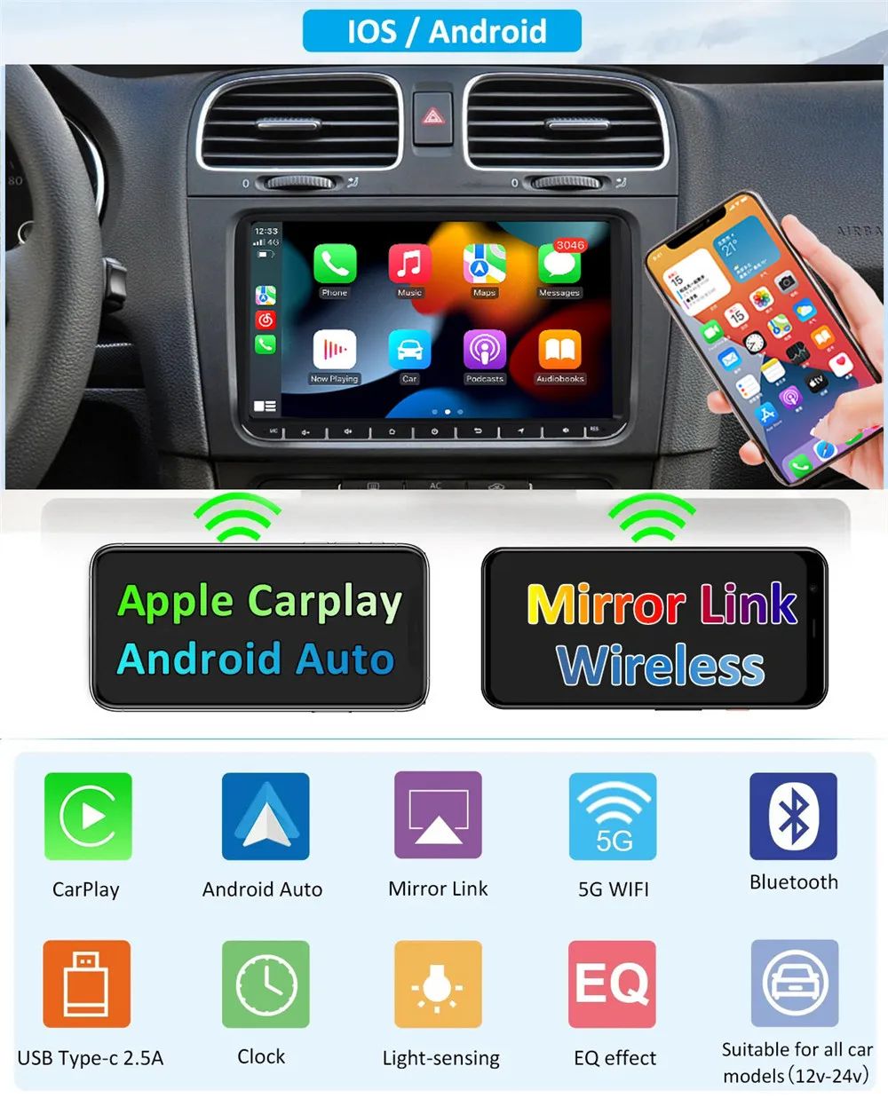 Android 13 For Jeep Grand Cherokee 2008-2013 Car GPS Navigation Head unit Multimedia player Auto Radio Tape Recorder
Android 13 For Jeep Grand Cherokee 2008-2013 Car GPS Navigation Head unit Multimedia player Auto Radio Tape Recorder